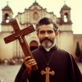 Père Fario, devant l'église San Cristóbal